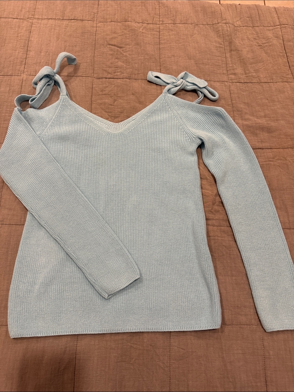 White House Black Market Sea Angel Tie-Shoulder Knit Top